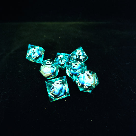 Dice set - Blue - Dragon eye (7pcs)