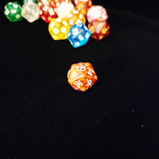 Dice d20 - Brown - Satin Effect