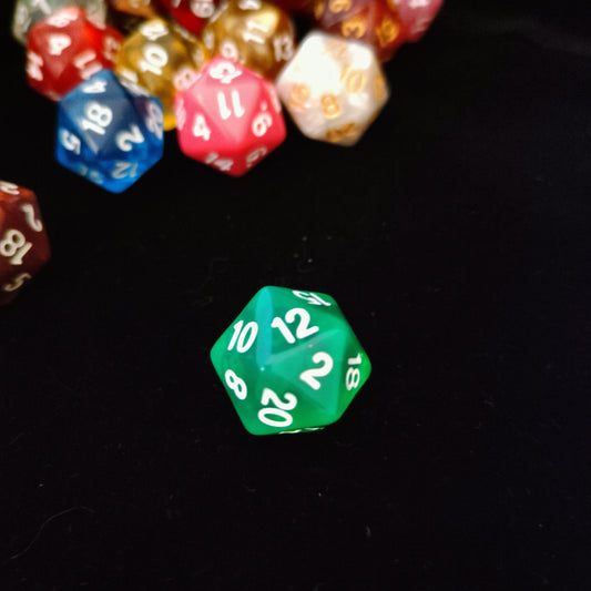 Dice d20 - Green