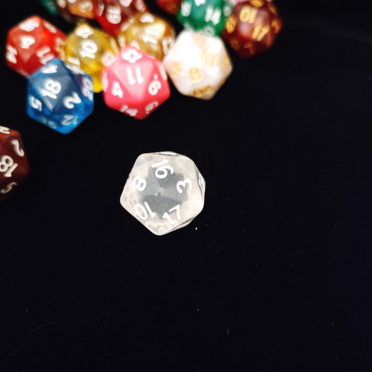 Dice d20 - Clear