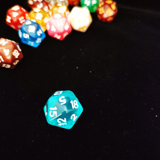 Dice d20 - Turquoise