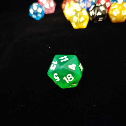 Dice d20 - Green