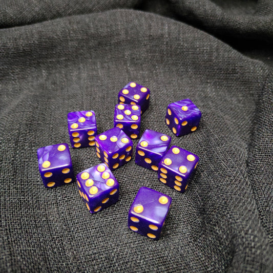 Dice - 6 sided - Purple (10pcs)