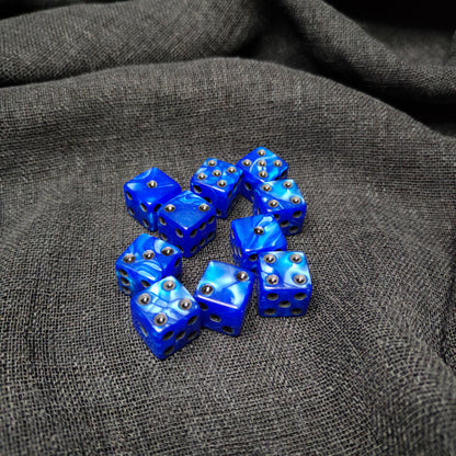 Dice - 6 sided - Blue (10pcs)