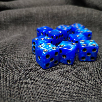 Dice - 6 sided - Blue (10pcs)