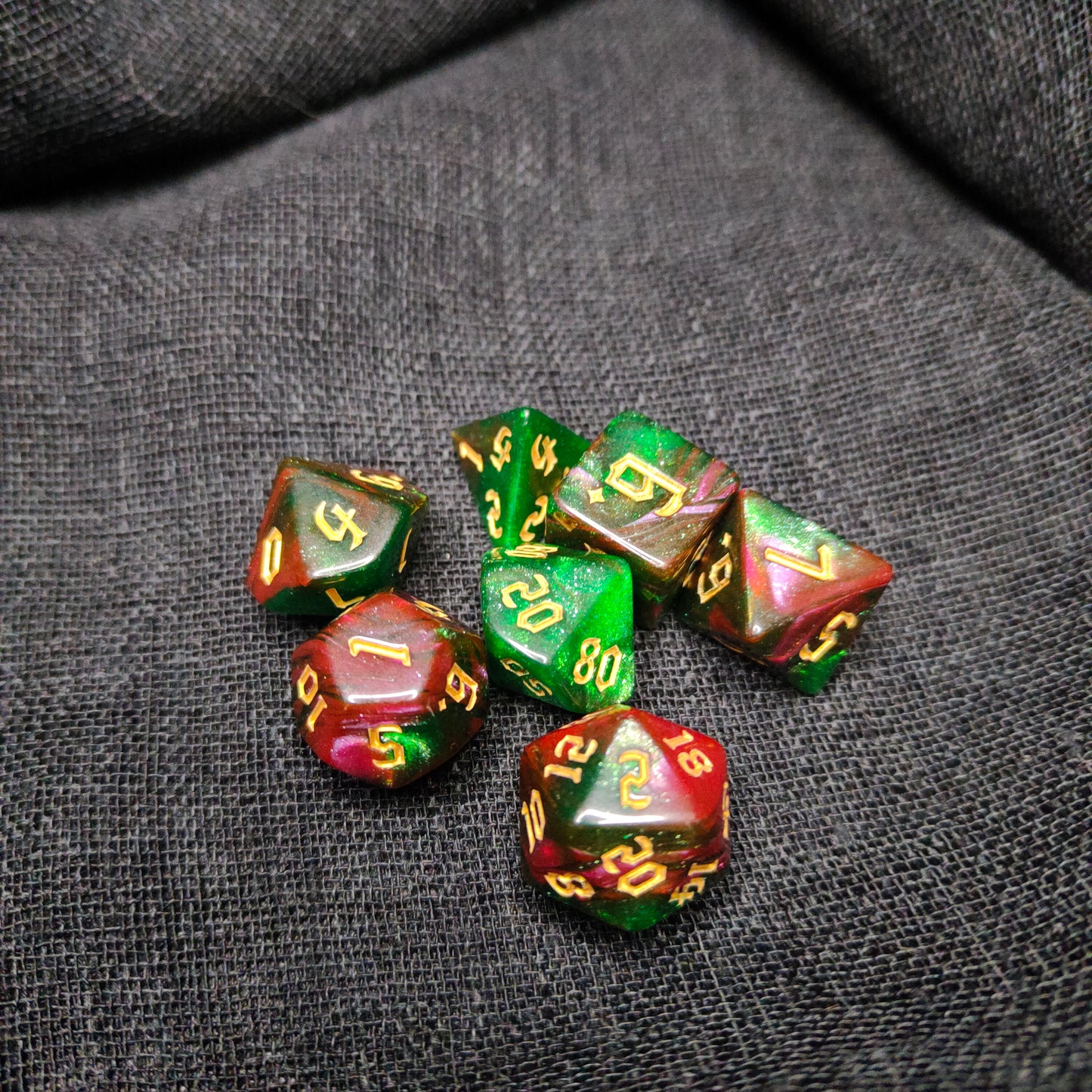 Starfall Veil Dice Set - (7 pcs) - Multiple color options