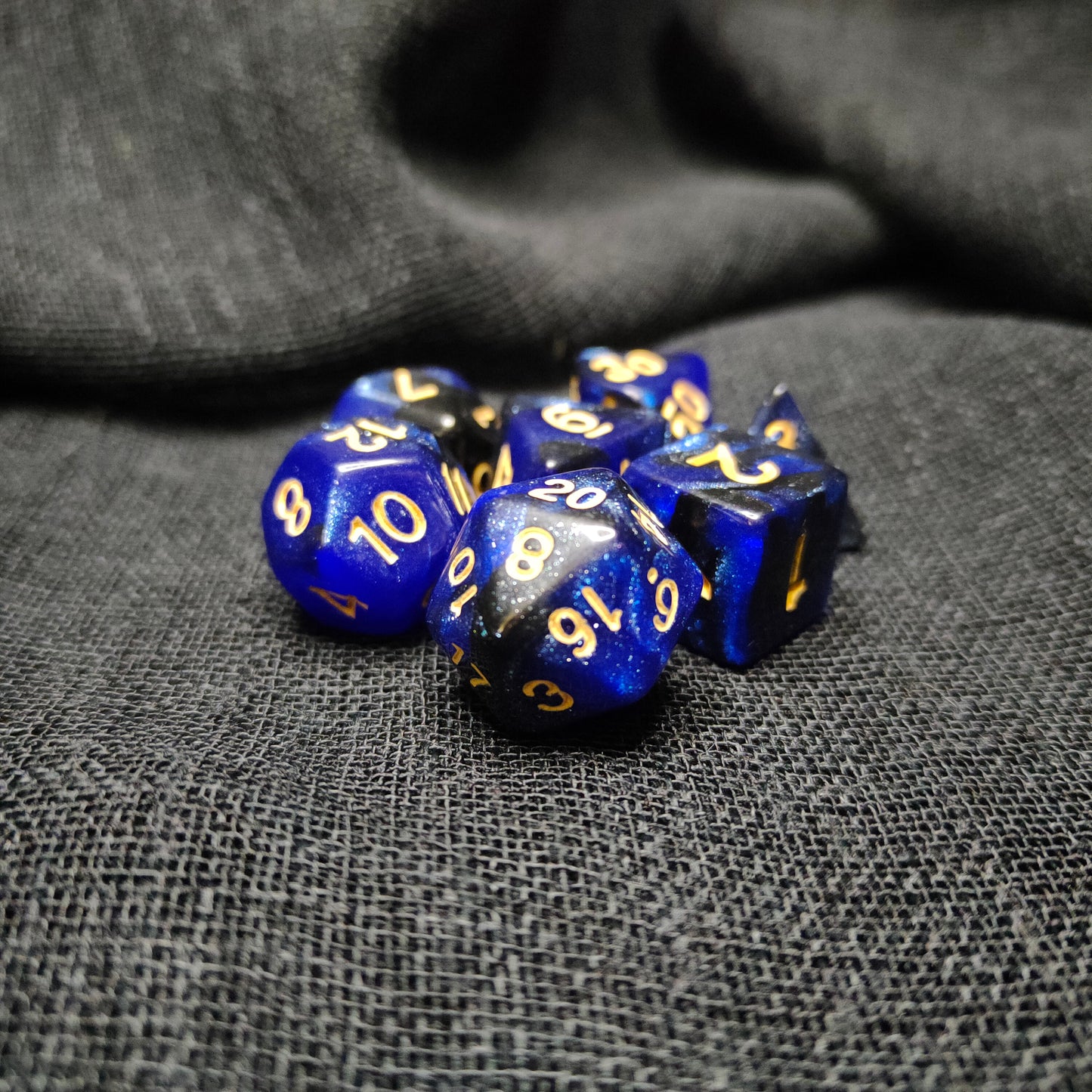 Starfall Veil Dice Set - (7 pcs) - Multiple color options