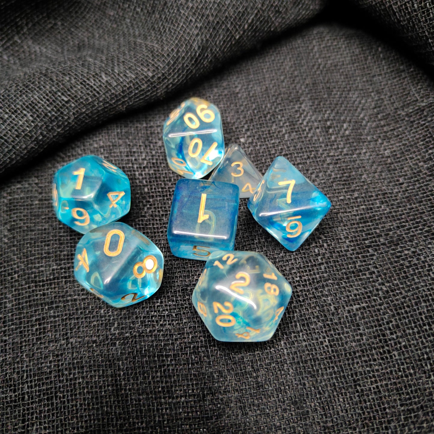 Tidal Echoes Dice Set - (7pcs) - Multiple color options