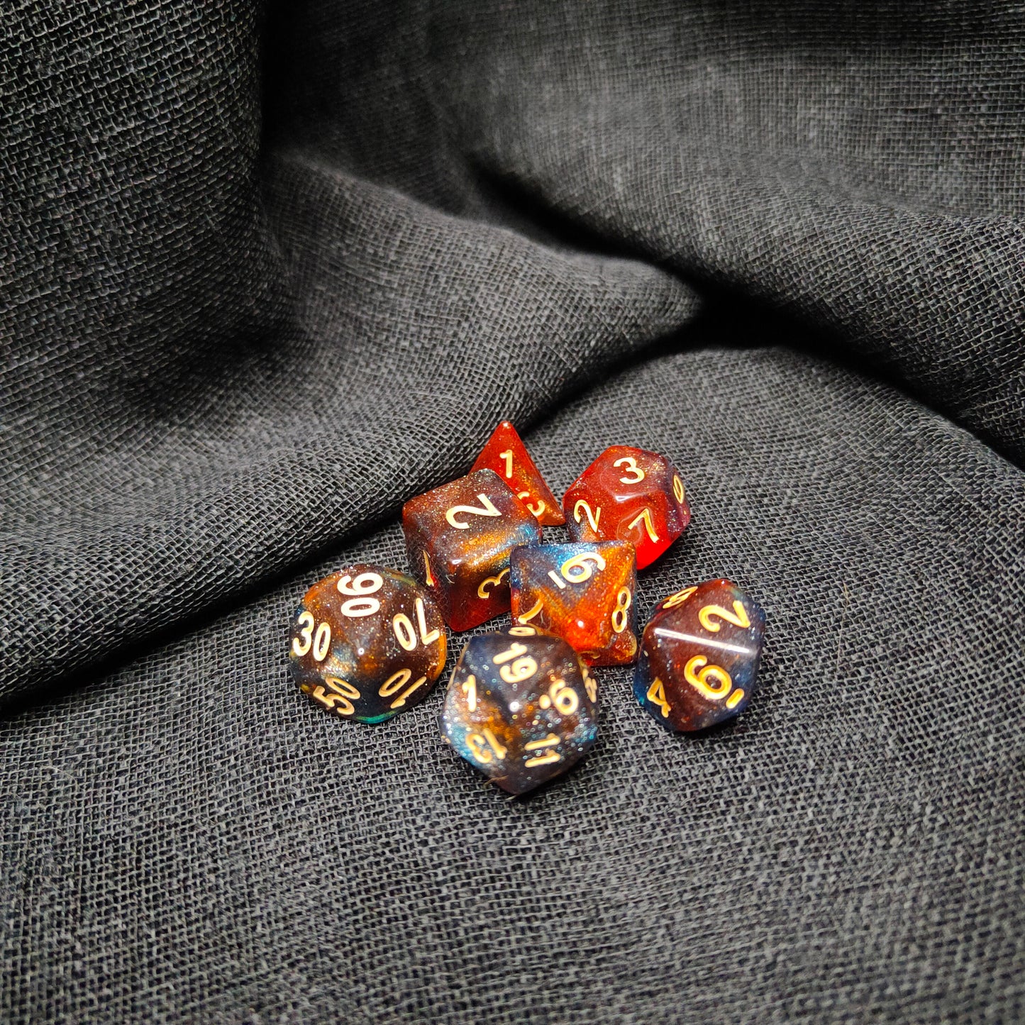 Starfall Veil Dice Set - (7 pcs) - Multiple color options