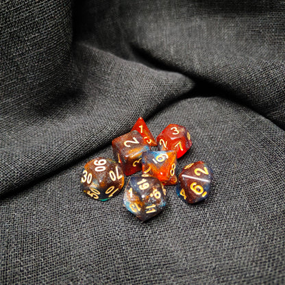 Starfall Veil Dice Set - (7 pcs) - Multiple color options